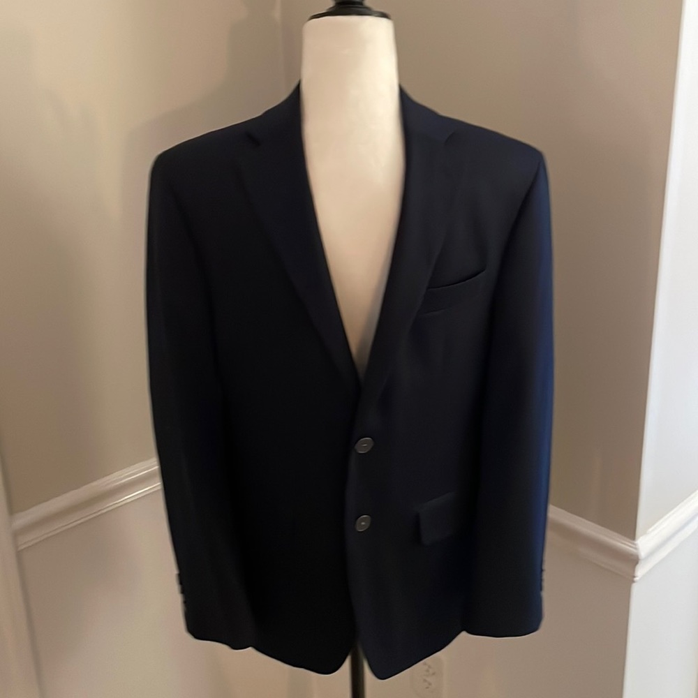 Michael Koss classic 2-button navy blue blazer, 36S
